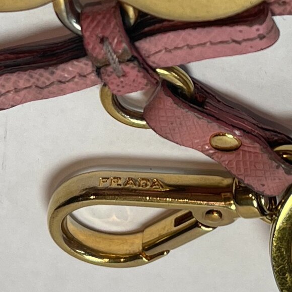 Prada Trick Heart-Shaped Keychain Bag Charm - Pink - Preowned - Picture 3 of 7